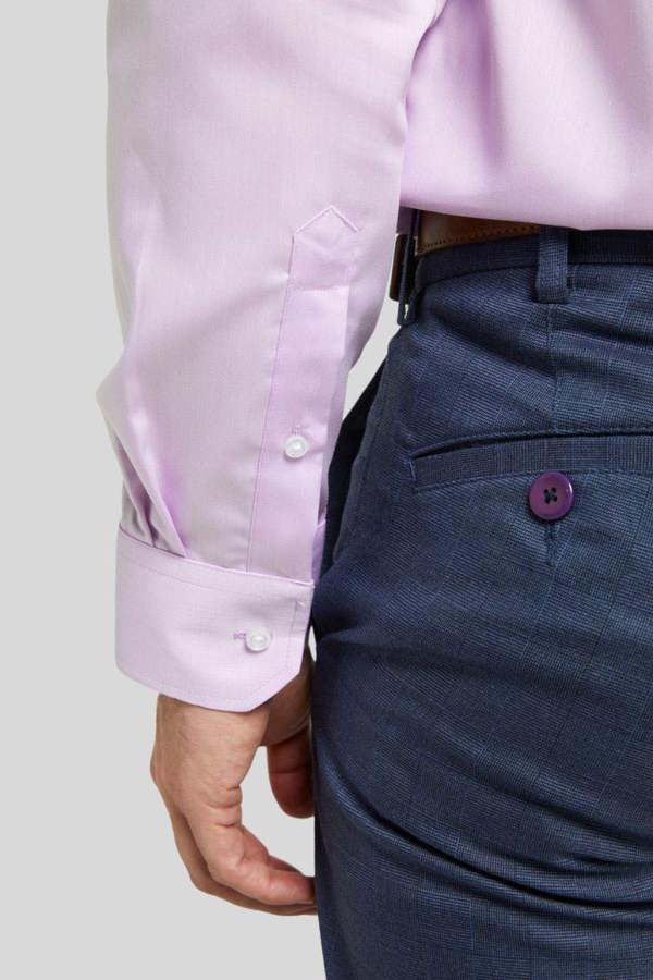 Lilac Non-Iron Pure Cotton Twill Shirt