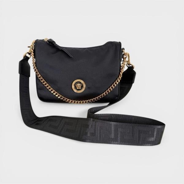Versace Hobo Bag Medusa Logo Black