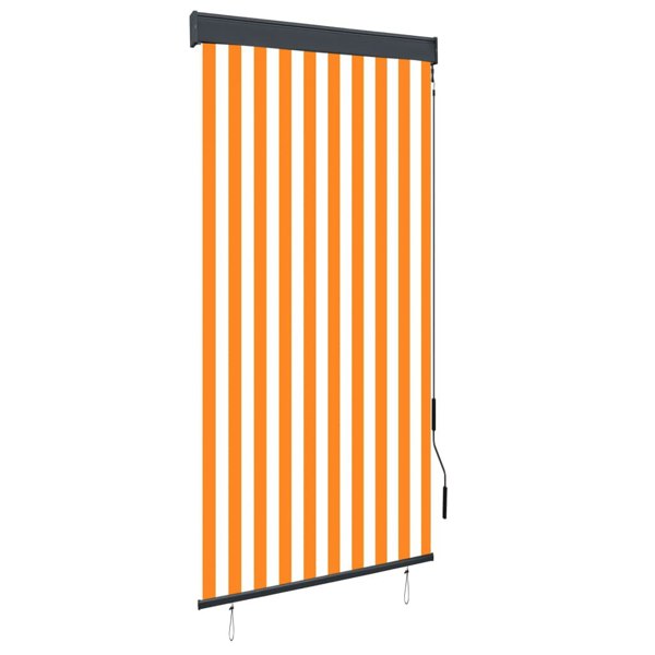 Berkfield Outdoor Roller Blind 100x250 cm White and Orange
