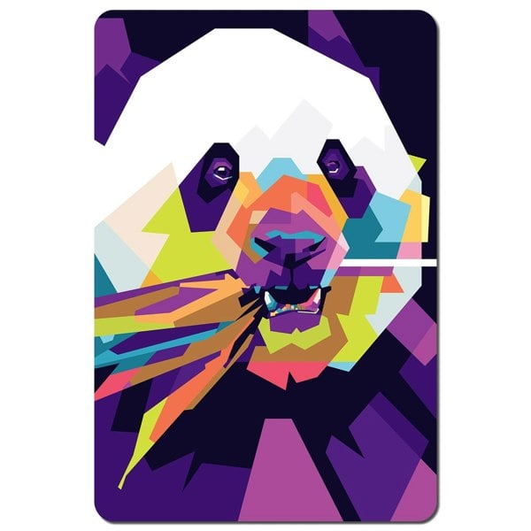 Benjamin Tate Design Colorful pop art of Panda (Placemat)