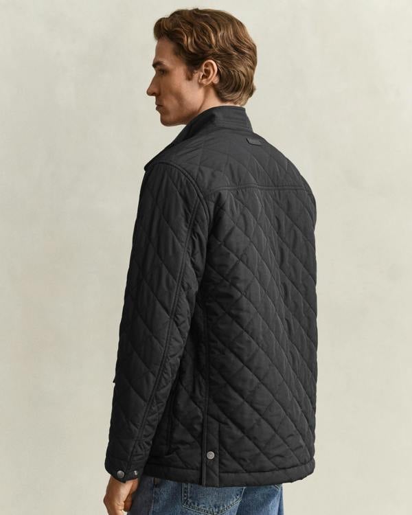GANT Mens Quilted Mid Jacket - 5 Black