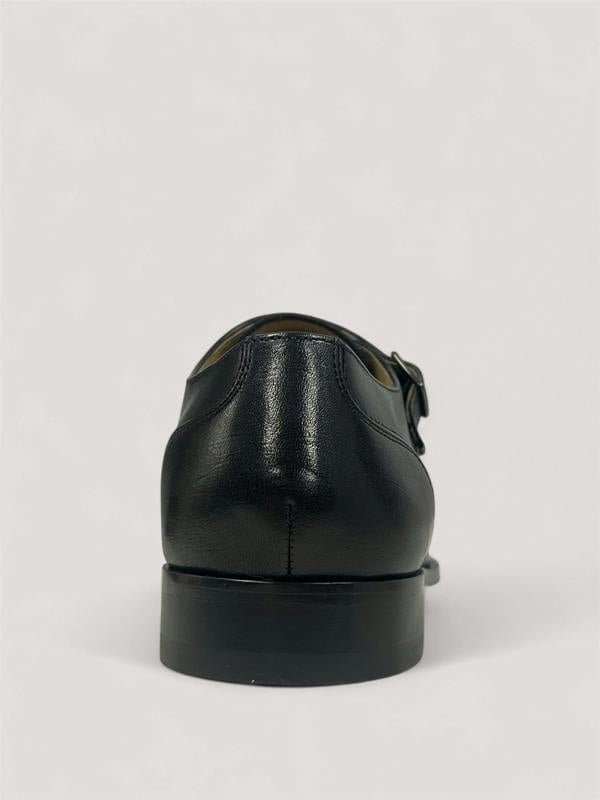 Chapman & Moore Toe Cap Monk Leather Men's Black Shoes