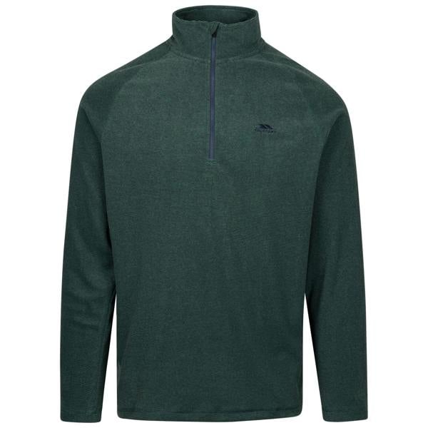 Trespass Mens Keynote Anti Pilling 1/4 Zip Fleece Top - Pine