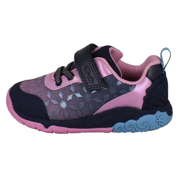 Clarks Girls Clarks Snowflake Detail Casual Trainers Tidal Trail