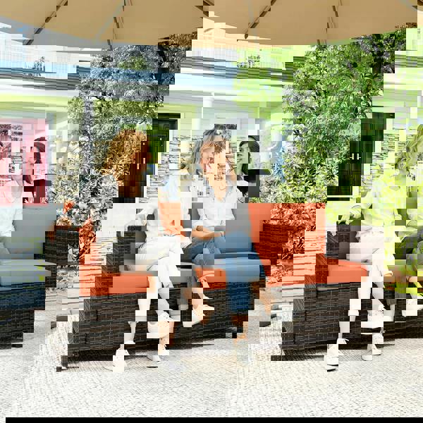 Three-seater Rattan Sofa