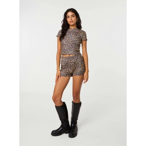 Pink Vanilla Leopard Rib Tee