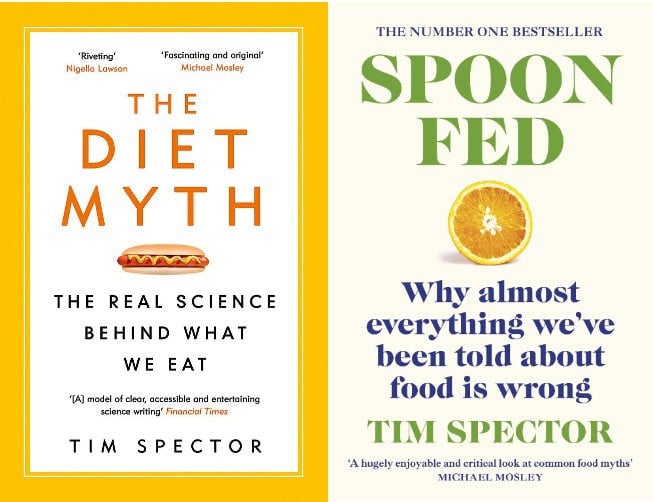 Vintage Tim Spector Collection 2 Books Set (Spoon-Fed, The Diet Myth)