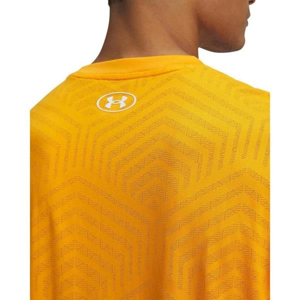 Under Armour Mens Challenger Pro Crew Neck T-Shirt - Orange/Grey - 