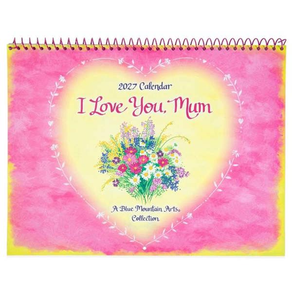 I Love You Mum A4 Calendar 2027, Wall Calendars, Month To View, Family, Gift
