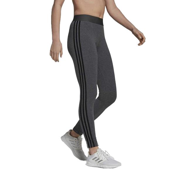 Adidas Womens/Ladies Essentials Cotton Blend 3 Stripes Sport Leggings - Dark Grey - 