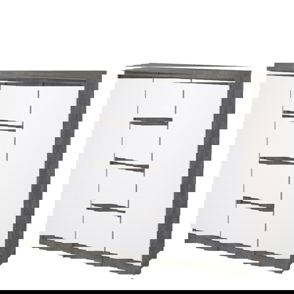 Furniture To Go Naia Sideboard 4 Drawers 2 Doors in Concrete and White High Gloss