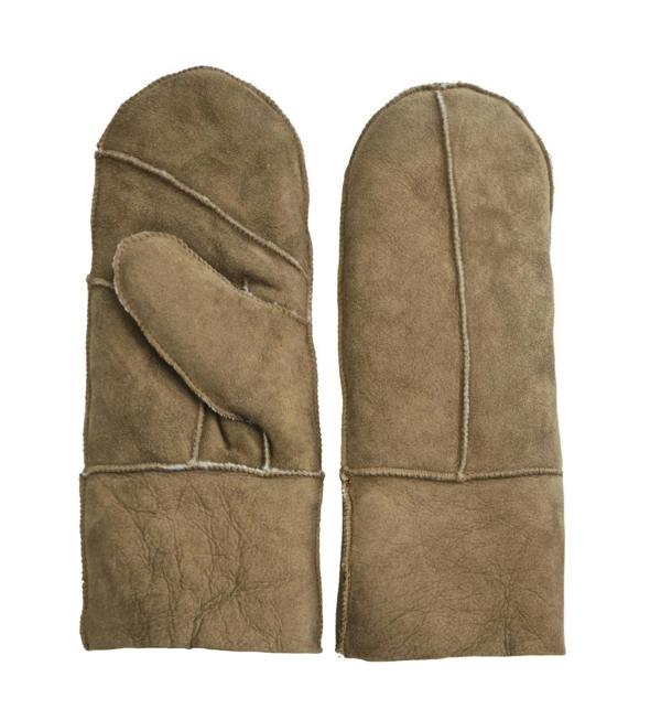 Infinity Leather Womens Genuine Real Sheepskin Suede Mittens Warm Gloves