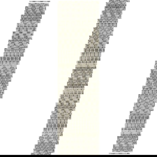 Shaggy Rug Ivory-Grey colours non-shedding, pet-friendly.