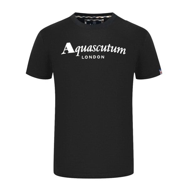 Aquascutum London Brand Logo T-Shirt - Black