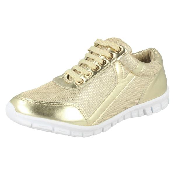 Spot On Ladies Waves Lace Up Trainers