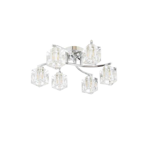 Pagazzi Lighting Coraline 6-Light Polished Chrome Semi-Flush Ceiling Light