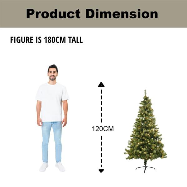 4ft to 12ft Green Pre-Lit Alaskan Pine Artificial Christmas Trees with Warm White LEDs image 6