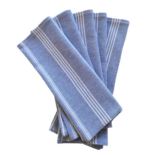 Cotton and Olive New Trendy Cotton Face Cloth, Blue | Set of 5
