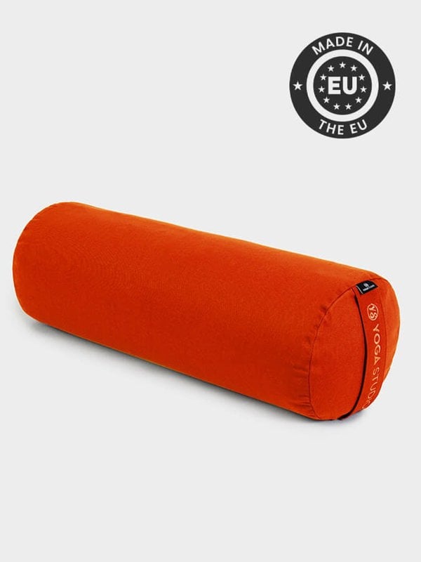 Yoga Studio Organic Buckwheat Meditation Bolster Cushion - Tangerine Orange