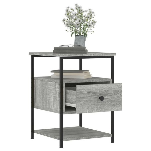 Berkfield Bedside Cabinets 2 pcs Grey Sonoma 40x42x56 cm Engineered Wood