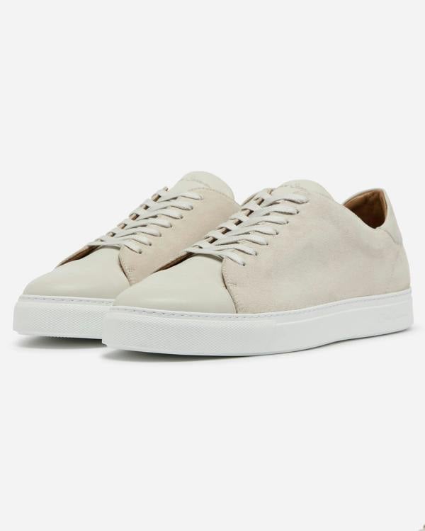 Oliver Sweeney Capelo Calf Suede Mens Cupsole Trainers - Off White