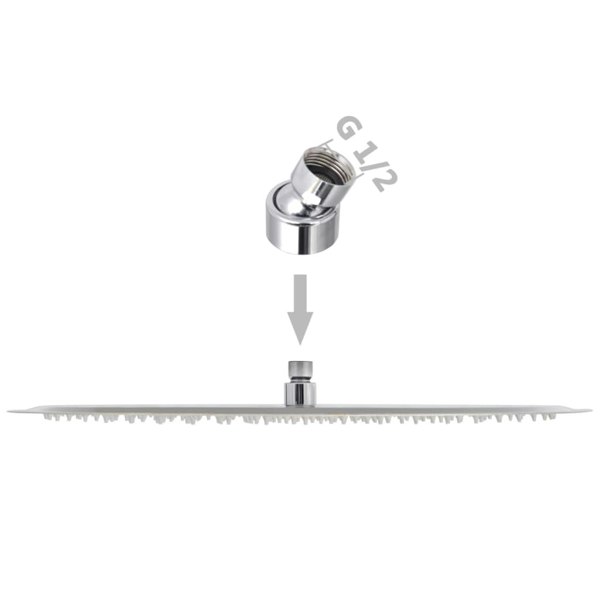 Berkfield Rain Shower Head Stainless Steel 50 cm Round