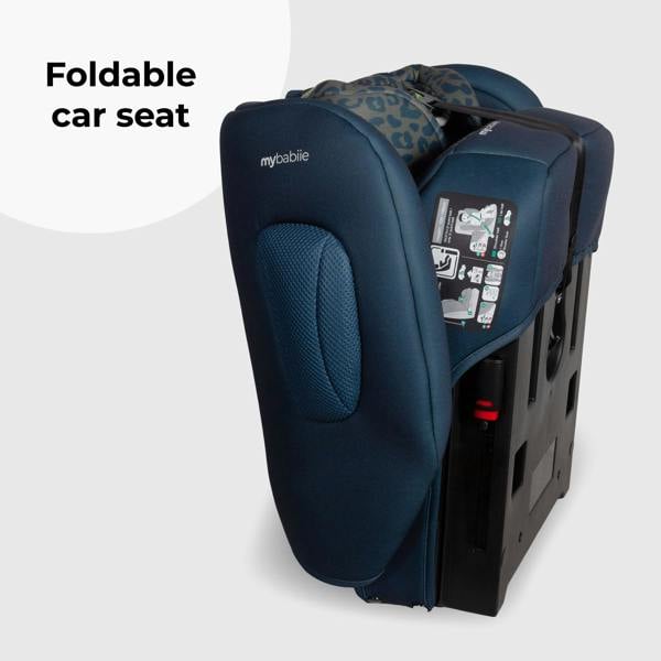 My Babiie MBCS80 Foldable Toddler to Booster R129 Car Seat with ISOFIX - Navy Leopard