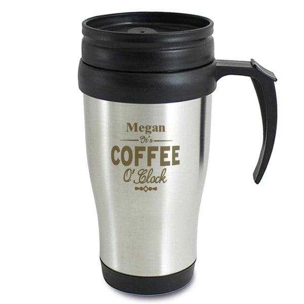 Personalised Memento Company Personalised Coffee O'Clock Travel Mug