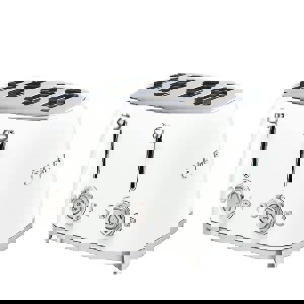 Smeg KLF05 Retro 50's Style Mini Kettle 0.8L & TSF03 Retro 4-Slice Toaster Set