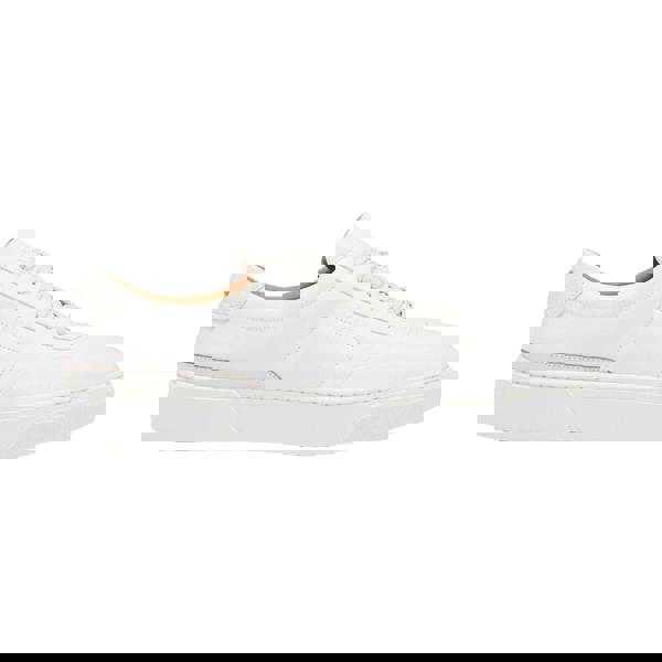 Hugo Boss Mens Gary Leather Tennis Trainers - White - 