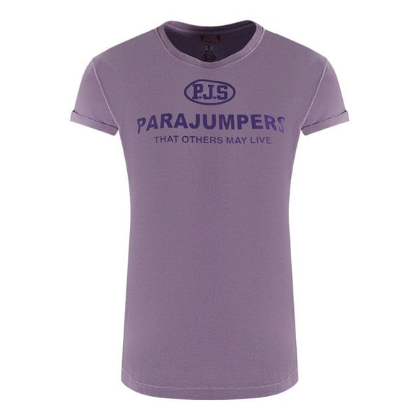 Parajumpers Toml Tee Brand Logo Amethyst T Shirt