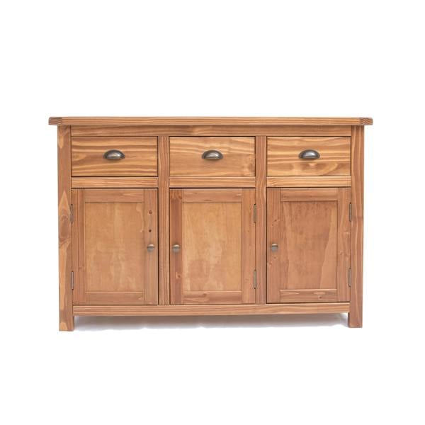 Padua Lacquered 3 Drawer 3 Door Sideboard Brass Cup Handle