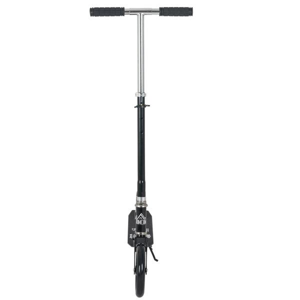 Black kick scooter handlebar support and rear deck with rear fender