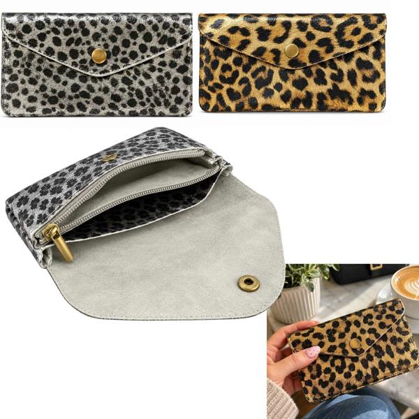 Love EMVY Genuine Leather Animal Print Purse