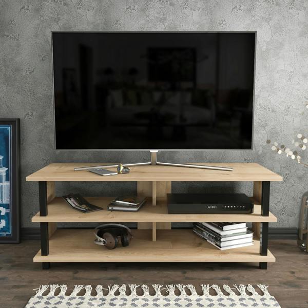 Decorotika Pueblo Modern Tv Stand TV Cabinet for TV's up to 55"