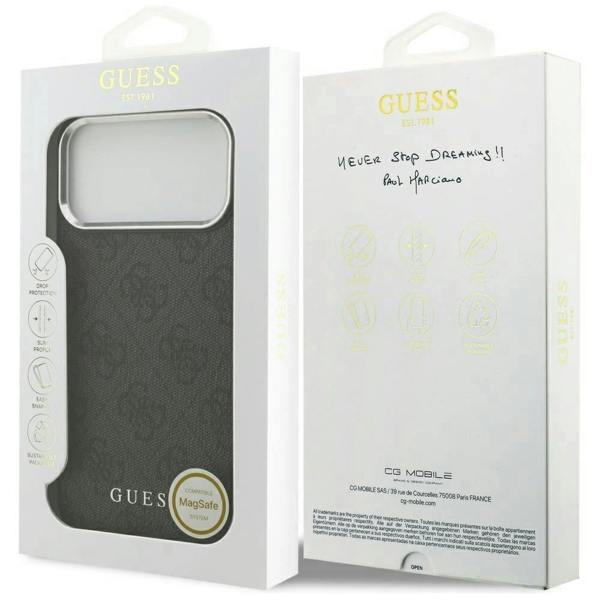 Guess 4G Classic Logo Case with MagSafe for iPhone 17 Pro Max 6.9" Black - GUHMP17XP4GSSMCK