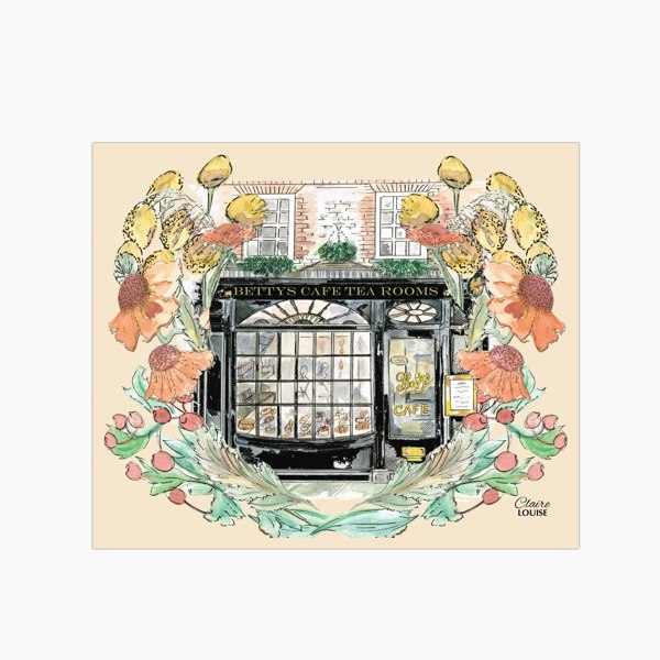 Claire Louise - Designer Bettys In Full Bloom Glass Kitchen Splashback