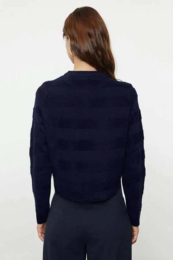 WOVCOR Crew Neck Knit Cardigan