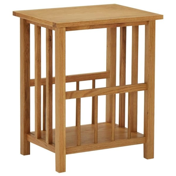 Berkfield Magazine Table 45x35x55 cm Solid Oak Wood