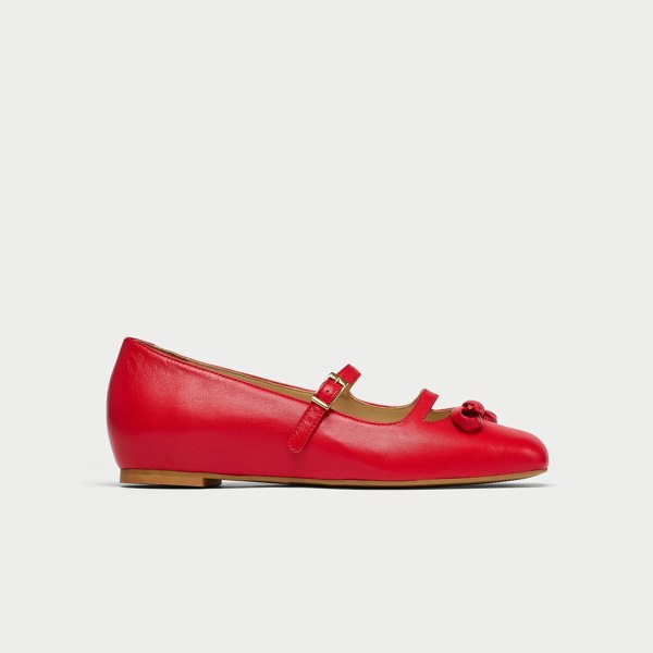 Calla Alexa Mary Jane Style Shoes for Bunions & Wide Feet - Red Leather