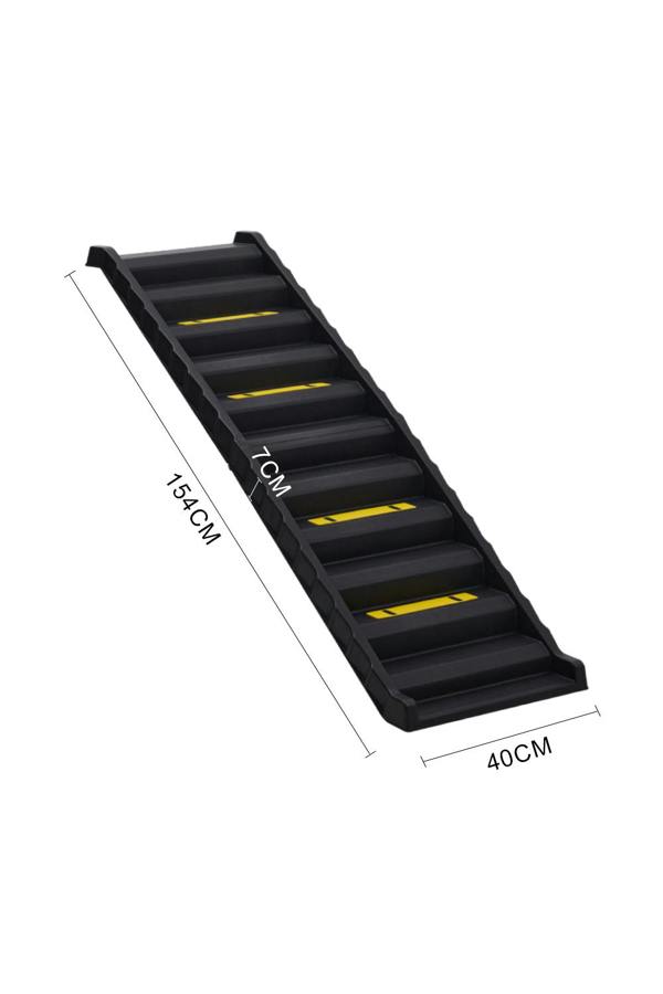Living and Home Folding Portable Dog Pet Staircase with Black Non-Slip Ramp