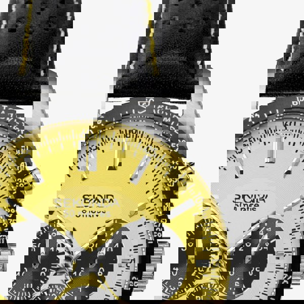 Sekonda Sports Velocity Yellow Dial Chronograph Watch 1395