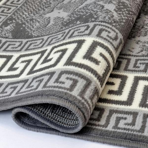 Viva Rugs Marble Rug Grey Large Small XL Soft Modern Bordered Living Room Bedroom Carpet Rug