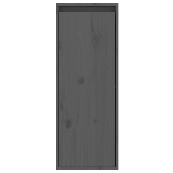 Berkfield Wall Cabinet Grey 30x30x80 cm Solid Wood Pine