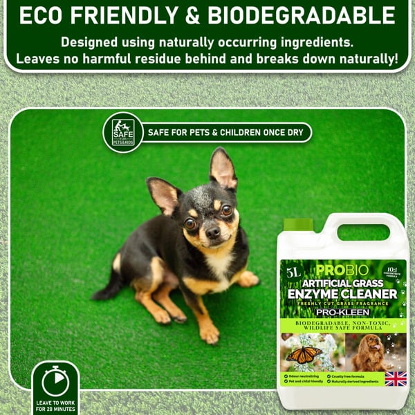 ProKleen Pro-Kleen ProBio Artificial Grass Cleaner Probiotic Based Deodoriser Odour Eliminator Floral 5L