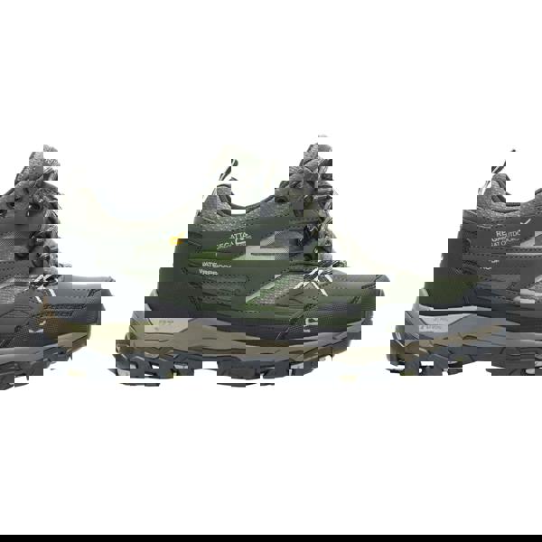 Regatta Mens Holcombe 3 Low Walking Boots - Dark Khaki/Light Sage - 