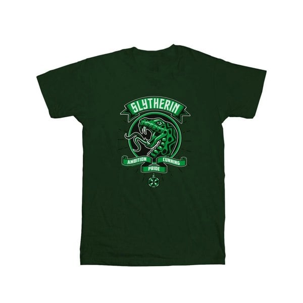 Harry Potter Boys Slytherin Toon Crest T-Shirt - Forest Green