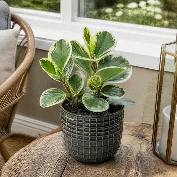 Peperomia Obtusifolia Variegated Radiator Plant 12cm Pot Plants By Post
