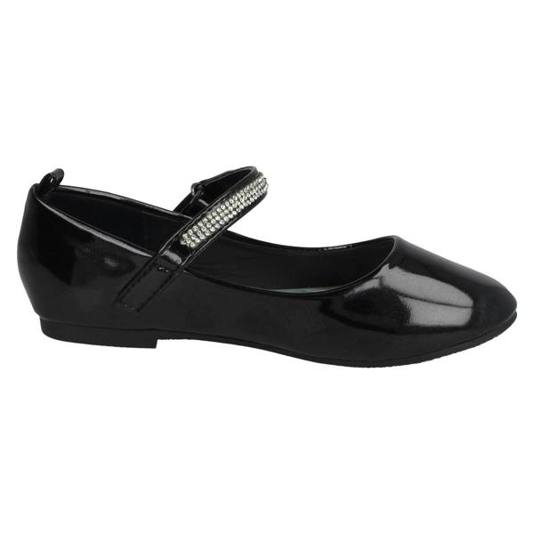 Spot On Girls Spot On Diamante Bar Strap Ballerinas H2485