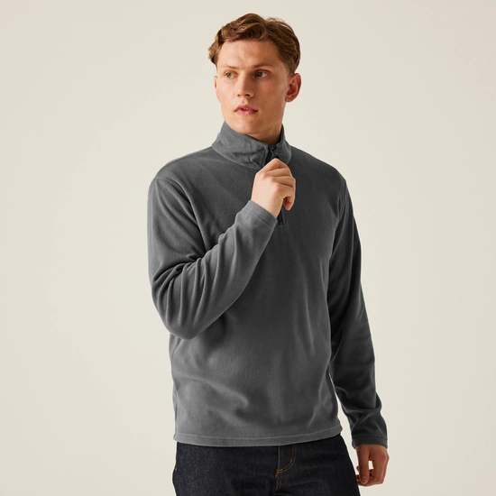 Regatta Mens Micro Zip Neck Fleece Top - Seal Grey